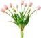 Artificial Pink Tulips, 10pcs Real Touch Faux Latex Tulips, 15.3" Stems, Wrinkle Resistant, Perfect for Home, Parties, Weddings